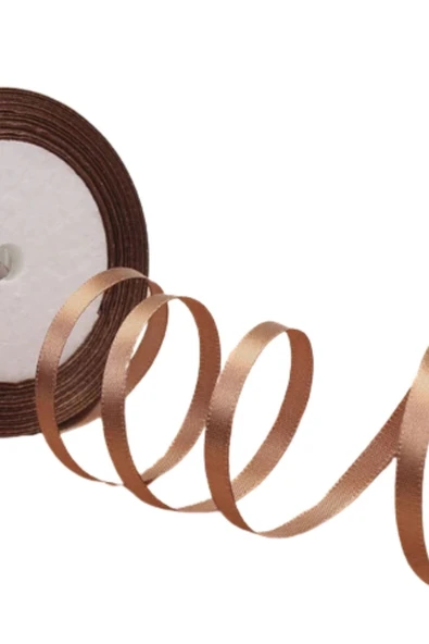 Saten Kurdele 1 cm 10 Metre Vizon ürün görseli 1