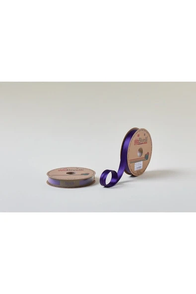 Biye Saten Katlı 019 Koyu Mor 2 cm 25 Metre %100 Polyester ürün görseli 1