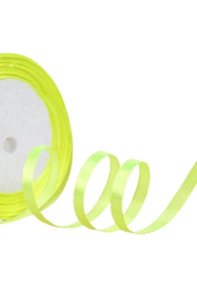 Saten Kurdele 1 cm 10 Metre Açık Sarı ürün görseli 1