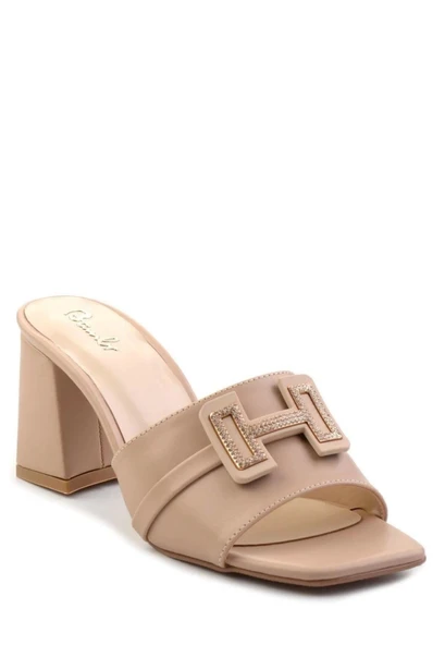 Erew Bej Cilt Topuklu Terlik ürün görseli