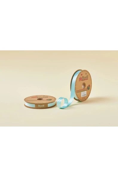 Biye Saten Katlı 010 Mint Yeşili 2 cm 25 Metre %100 Polyester ürün görseli 1