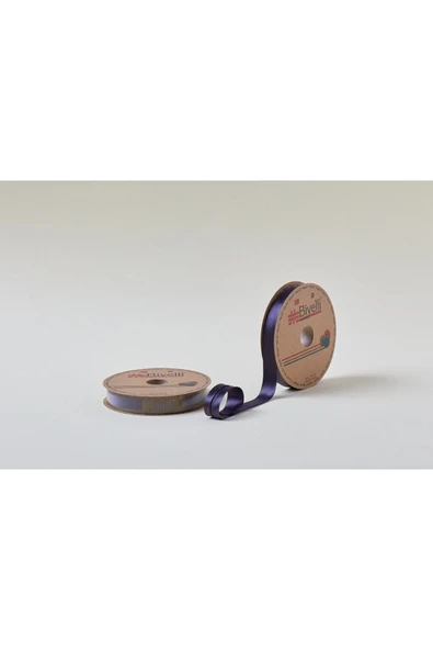 Biye Saten Katlı 071 Koyu Füme 2 cm 25 Metre %100 Polyester ürün görseli 1