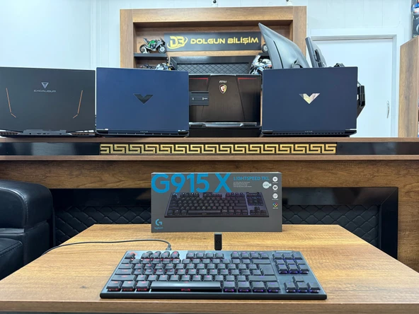 Logitech G915 X Lightspeed TKL 920-012721 RGB Tactile Switch Kablolu/Kablosuz İngilizce Q Mekanik Oyuncu Klavyesi (İKİNCİ EL)