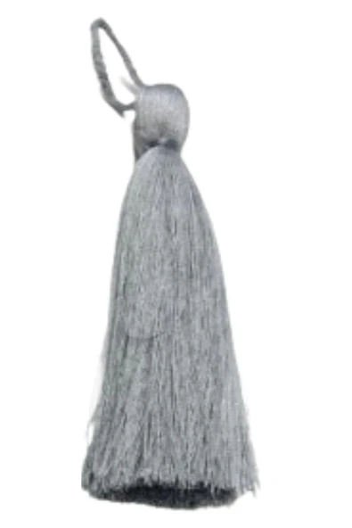 Püskül Tekli 10 cm 1 Adet Gri ürün görseli 1