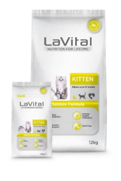LaVital Kitten Bağışıklık Sistemi Güçlendirici Somonlu Yavru Kedi Maması 1,5kg ürün görseli 1