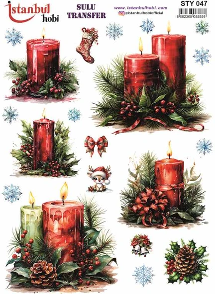 İstanbul Hobi Yılbaşı Temalı Sulu Transfer STY047 (25x35) ürün görseli