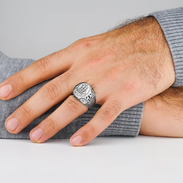 Gemi Tasarımlı 925 Ayar Gümüş Yüzük - Resim 2