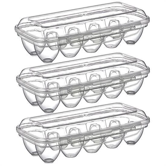 BUFFER® 10 Bölmeli Kilitli Kapaklı Yumurtalık Saklama Kutusu YU110 - Resim 8