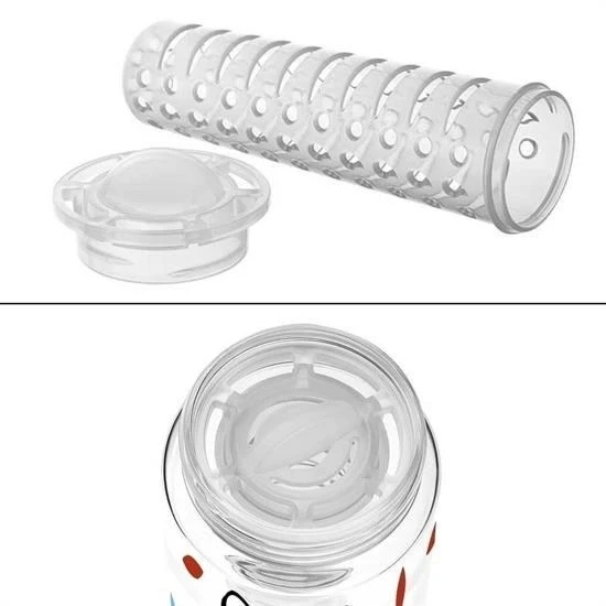 BUFFER® Tutma Saplı Kilitli Kendiliğinden Süzgeçli Kolay Taşınabilir Detoks Sporcu Diyet Matarası - Resim 7