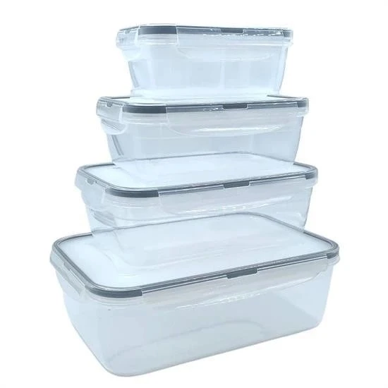 BUFFER® 4lü İç İçe Sızdırmaz Contalı Kilitli Kapaklı Plastik Erzak Saklama Kapları LC315 ürün görseli 1
