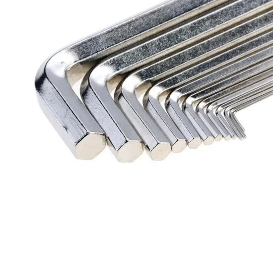 9 Parça Çelik Alyan Seti Kısa Düz Köşe Alyan Anahtar Takımı - Resim 7