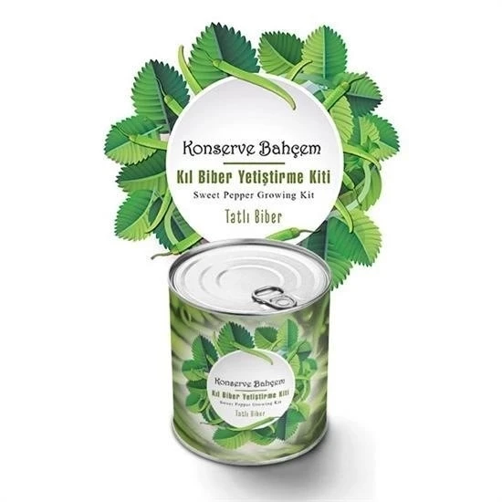 BUFFER® Konserve Bahçem Evde Konservede Tatlı Sivri Biber Yetiştirme Kiti ürün görseli 1