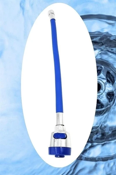 BUFFER® Oynar Başlıklı Tasarruflu Kubar Musluk Borusu ve Başlığı Mavi - Resim 6