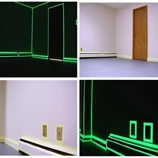 BUFFER® Karanlıkta Işık Veren  Yansıyan 4 Metre Fosforlu Yeşil Şerit Bant ürün görseli 1