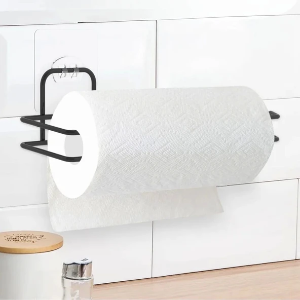 BUFFER® Kendiliğinden Yapışkanlı Krom Paslanmaz Metal Havlu Kağıtlık Aparatı - Resim 2