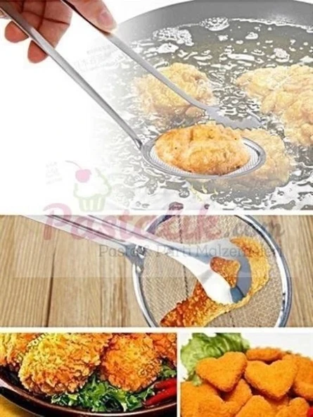 BUFFER® Çok Amaçlı Süzgeçli Paslanmaz Metal Haşlama Ve Kızartma Maşası - Resim 5