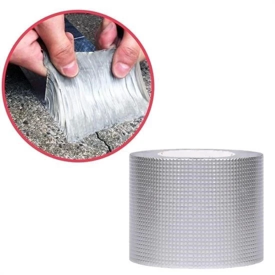 BUFFER® Yüksek Sıcaklık Dayanan Su Geçirmez Çatı Boru Duvar Çatlak Onarıcı Yapışkan Bant Folyo 5 cm - Resim 4