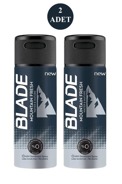 2 Adet Mountain Fresh Erkek Deodorant 150ml Leke Bırakmaz ürün görseli 1