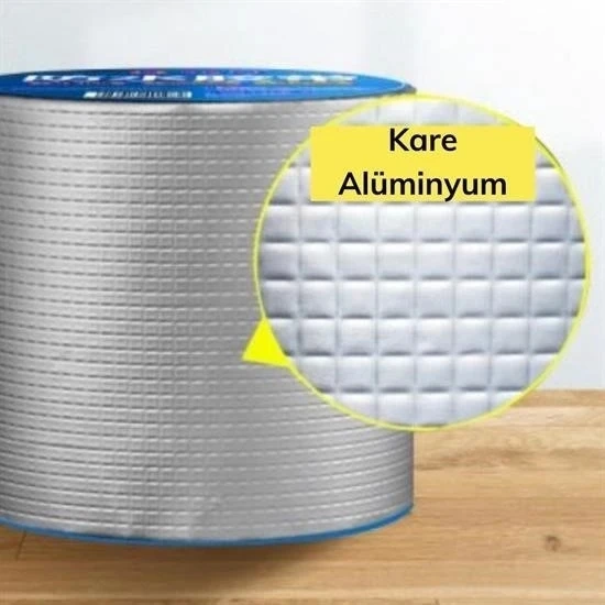 BUFFER® Yüksek Sıcaklık Dayanan Su Geçirmez Çatı Boru Duvar Çatlak Onarıcı Yapışkan Bant Folyo 5 cm ürün görseli 1