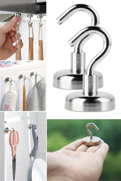 BUFFER® Güçlü Manyetik Mutfak,Banyolar İçin Çok Amaçlı 2'li Magnet Askı - Resim 6