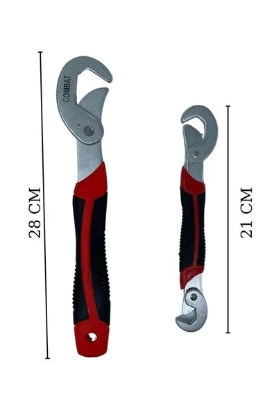 BUFFER® Çok Fonksiyonlu Ergonomik  Ayarlanabilir Büyük Küçük Akıllı Pense Anahtar 2li Set - Resim 7