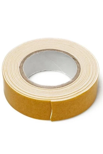 BUFFER® Çok Amaçlı Tüm Yüzeylerde Kullanıma Uygun Beyaz Çift Taraflı Köpük Sünger Montaj Bant - Resim 7