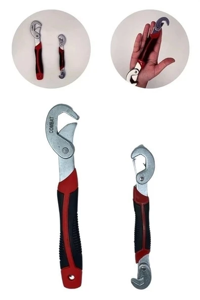 BUFFER® Çok Fonksiyonlu Ergonomik  Ayarlanabilir Büyük Küçük Akıllı Pense Anahtar 2li Set - Resim 8