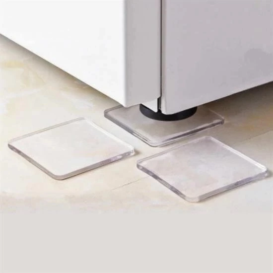 BUFFER® 4 Adet Silikon Şeffaf Koltuk Mobilya Masa Beyaz Eşya Yazıcı Koruyucu Kaydırmaz  Dayanıklı Pe ürün görseli 1