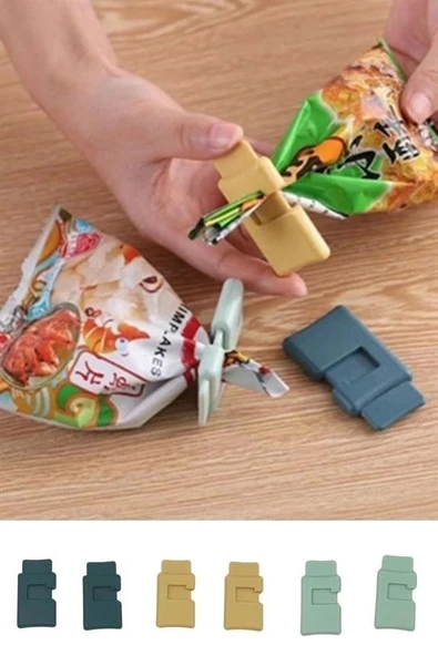 BUFFER®  6lı Hava Sızdırmaz Poşet Torba Ambalaj  Ve Paket Kıstırmalı Kapatma Klipsi - Resim 5