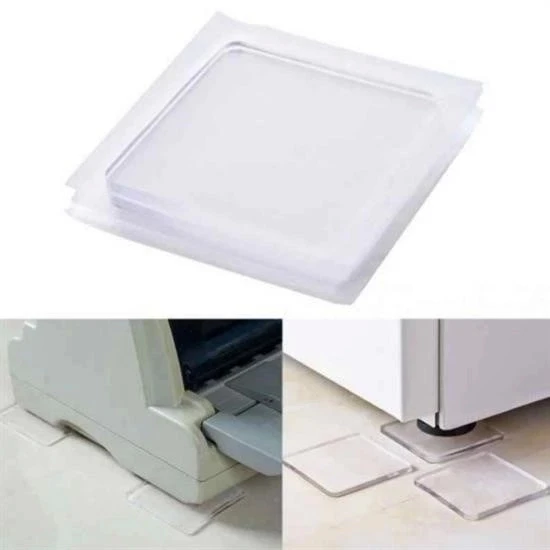 BUFFER® 4 Adet Silikon Şeffaf Koltuk Mobilya Masa Beyaz Eşya Yazıcı Koruyucu Kaydırmaz  Dayanıklı Pe - Resim 5