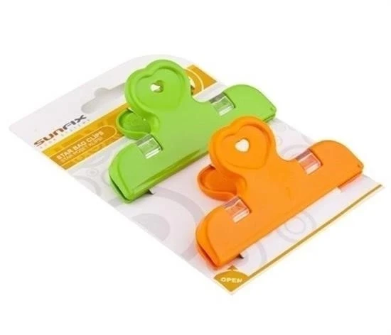 BUFFER® 2li Pratik Torba Paket Ve Poşet Kapatıcı Kilitli Klips Mandal - 4