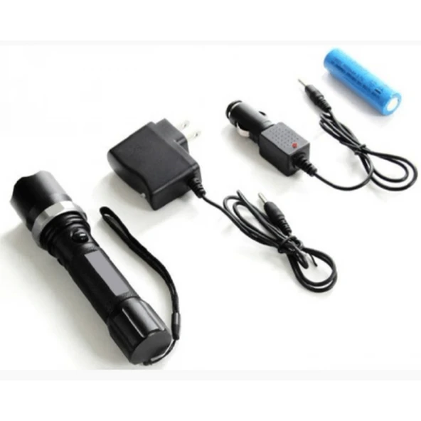 Zoomlu Şarjlı El Feneri  F61873 - Resim 3