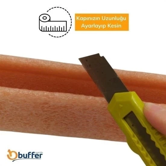 BUFFER®  4 Adet Kapı Toz Rüzgar Önleyici Isı Yalıtımı Sağlayan Sızdırmaz Strafor - Resim 4