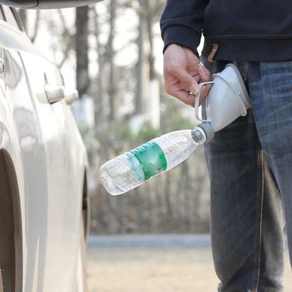 BUFFER® Unisex Taşınabilir Hijjenik Seyahat Tuvalet Aparatı Seyahat Tuvalet Hunisi - Resim 2