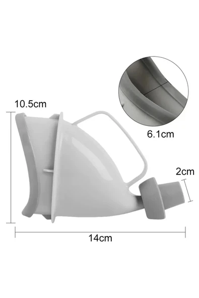 BUFFER® Unisex Taşınabilir Hijjenik Seyahat Tuvalet Aparatı Seyahat Tuvalet Hunisi - Resim 8