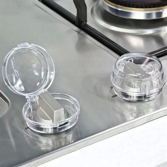 BUFFER® Isıya Dayanıklı Plastik Ocak Düğme Koruyucu Düğme Kilidi Emniyet Düzeneği - Resim 3