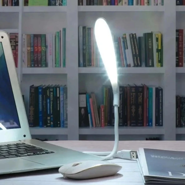 BUFFER® USB Girişli 14 Ledli 3 Kademeli Dokunmatik Masa/Kitap Okuma Lambası Ledi Beyaz - 2