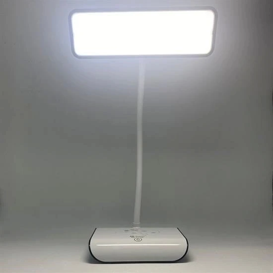 BUFFER® Şarjlı Oynar Esnek Başlıklı Dokunmatik 3 Farklı Modda Yanan Kaymaz Taban LED Masa Lambası - 3