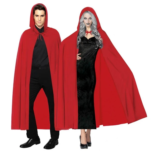 Kırmızı Renk Kapşonlu Pelerin 120 cm ürün görseli