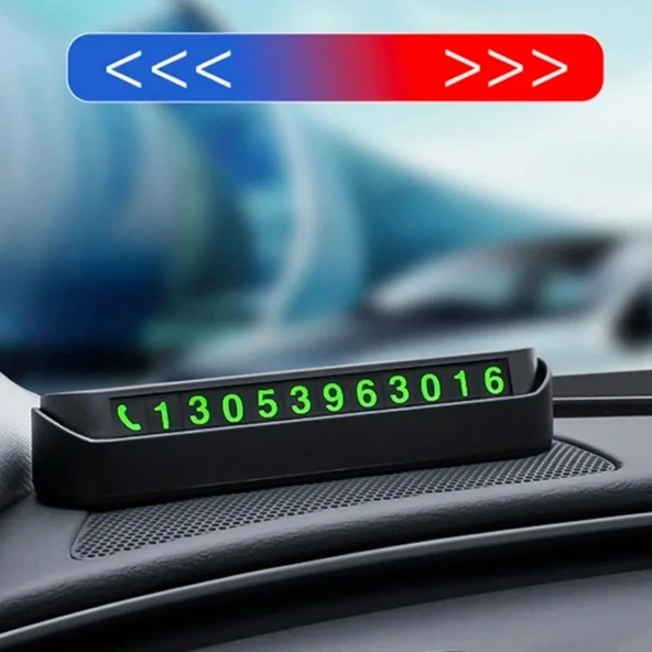 BUFFER® Pratik Fosforlu Telefon Numarası Yamzak İçin Araç İçi Oto Numaratör Numaralık - Resim 5