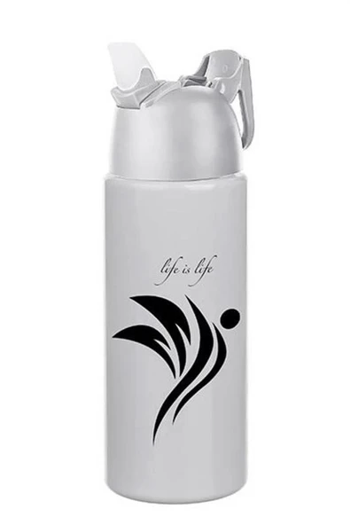 BUFFER® Kilitlenebilen Matara Güvenlikli Suluk Sporcu Matarası Spor Su Şişesi İçecek Şişesi 700ml - 8