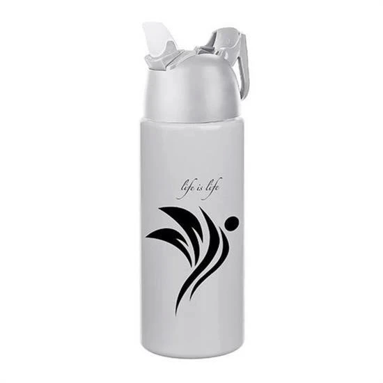 BUFFER® Kilitlenebilen Matara Güvenlikli Suluk Sporcu Matarası Spor Su Şişesi İçecek Şişesi 700ml - 1