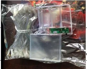 10m 60 Led Gün ışığı 2 Kademeli Şeffaf Kablo Pilli MZ33 - Resim 2