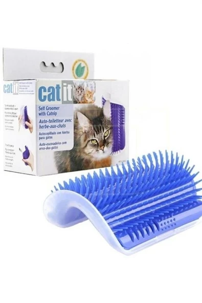 BUFFER®  Pratik Kedi Tüyü Kaşıma Ve Tarama Aparatı Duvara Monte Kaşıma Aleti - Resim 8