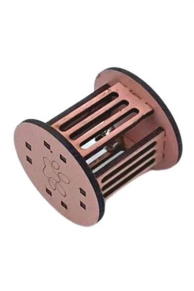 BUFFER®  Mini Silindir Eğlenceli Renkli Sağlam Küçük Pati İzi Şekilli Kedi Oyuncağı - Resim 6