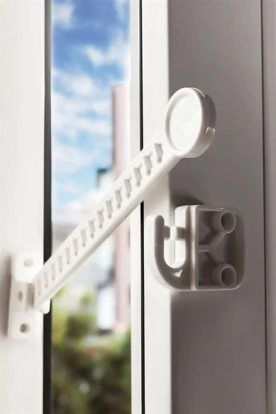 BUFFER® Bebek Çocuk Evcil Hayvan Güvenlik Ayarlanabilir Koruyucu Pencere Havalandırma Kilidi - Resim 7
