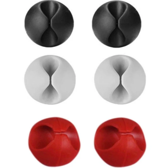 Yapışkanlı Kablo Sabitleyici Düzenleyici 6'lı Paket MZ2023-38 ürün görseli