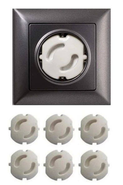 BUFFER® Bebek Çocuk Priz Koruma Kapağı (6 Adet) Çocuk Güvenliği, Priz Muhafazası, Priz Kapatıcı - Resim 5
