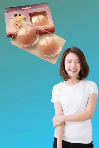 BUFFER® Silikon Göğüs Ucu Kapatıcı Gizleyici Bant Aparat  Nipple Pad - Resim 6