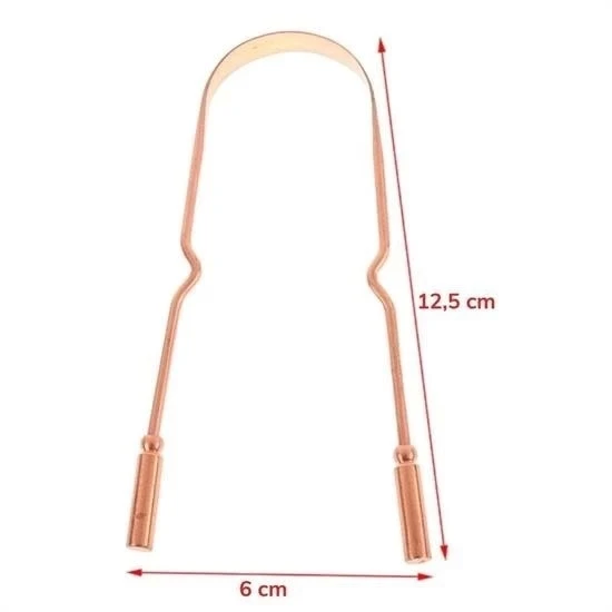 BUFFER® Bakır Oil Pulling Yağ Çekme Dil Plak Temizleme Aleti Dil Fırçası Sıyırıcı Dil Kaşığı - Resim 7